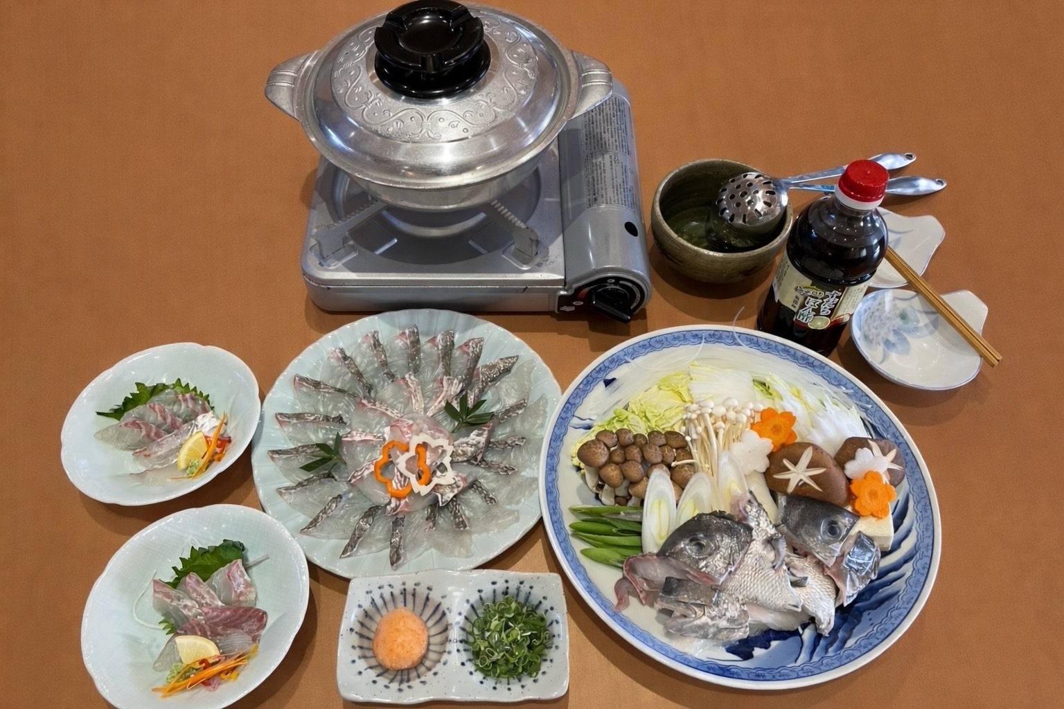 25周年記念 【お部屋で鍋体験】鯛しゃぶ＆雑炊セット 　コテージ泊プラン